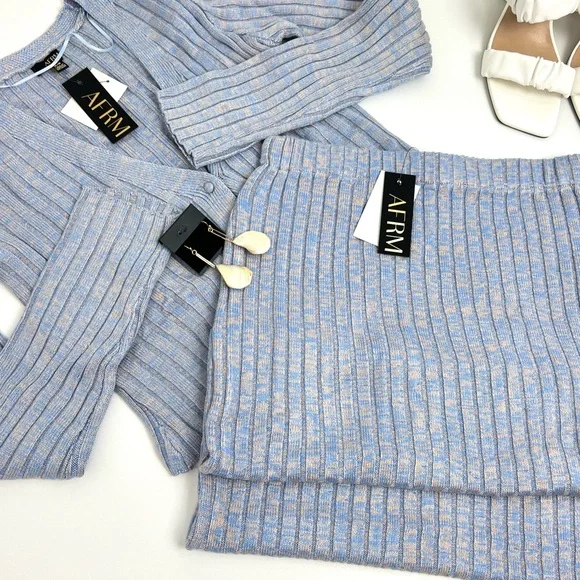 AFRM - Minton Cardigan Wide Rib Sweater - Picture 6 of 6